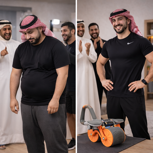 عجلة تمارين لتقوية عضلات البطن والذراعين والظهر